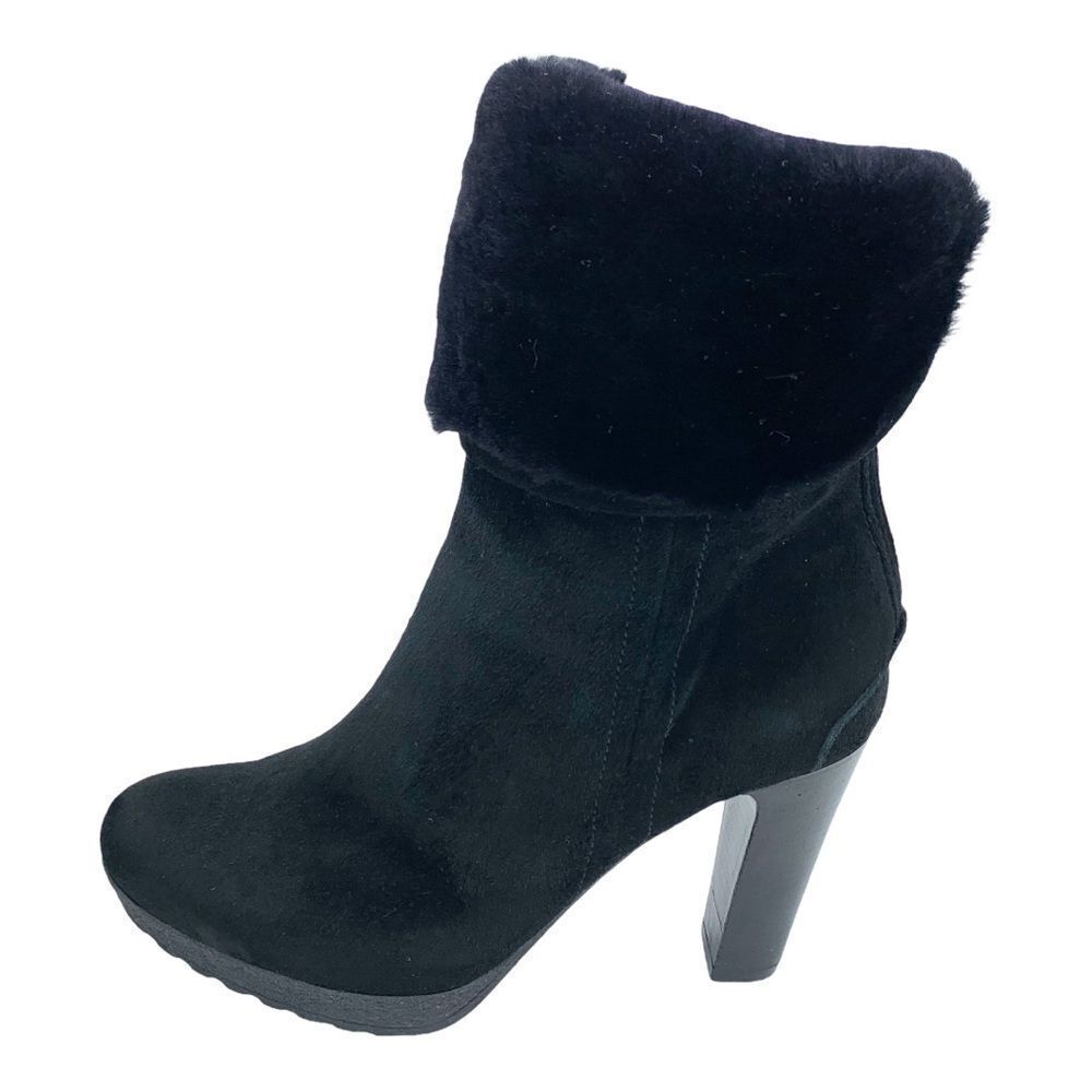 Andre Assous Foldover Suede Heeled Bootie 38/8